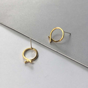 Folded Earrings - Gold