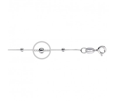 Sterling Silver fancy curb chain with ball detail
