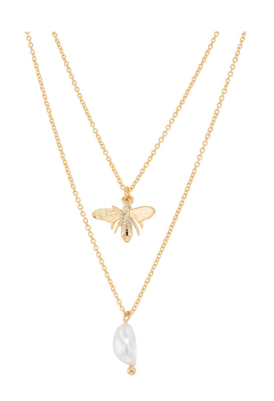 Queen Bee & Pearl Necklace